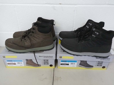 Lot 1298 - X2 boxed pairs of Khombu 'Oliver' memory foam...