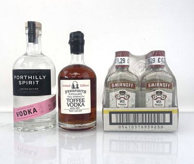 Lot 95 - 8 bottles of Vodka, 1x Porthilly Limited...