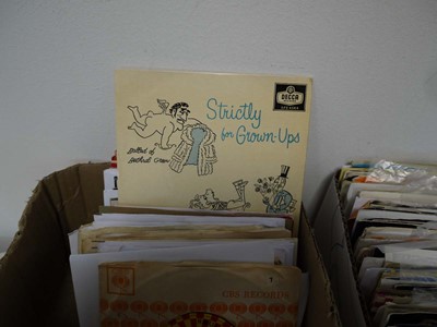 Lot 2 boxes of 7" singles incl. Bomb the Base,...