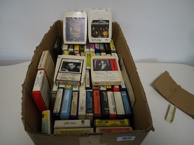 Lot Box containing approx. 50 8 track cassettes...