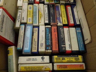 Lot Box containing approx. 50 8 track cassettes...