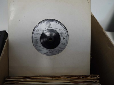 Lot 2 boxes of 7" singles incl. Thin Lizzy,...