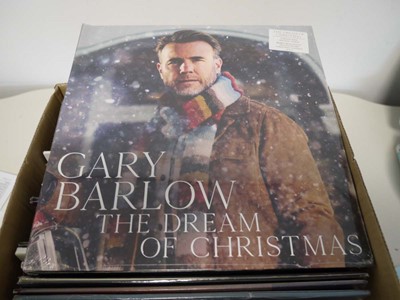 Lot Box of 50 vinyl LPs (mostly sealed) incl. Rod...
