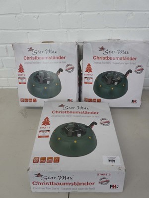 Lot 3 boxed star-max ratchet style Christmas tree...