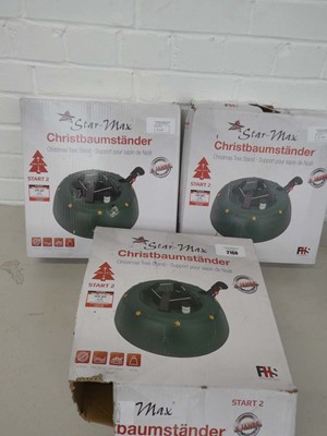 Lot 3 boxed star-max ratchet style Christmas tree...
