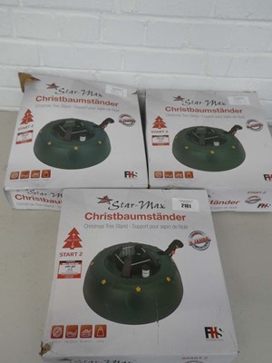 Lot 3 boxed star-max ratchet style Christmas tree...