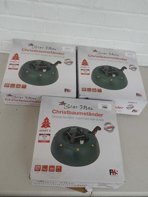 Lot 3 boxed star-max ratchet style Christmas tree...