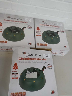 Lot 3 boxed star-max ratchet style Christmas tree...