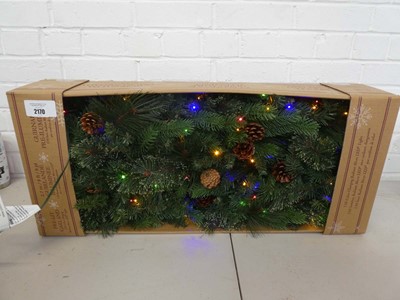 Lot A boxed pre-lit 9ft Christmas garland with...