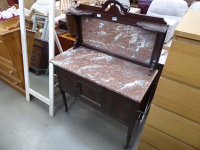 Lot 5290 - Marble topped washstand with splash back