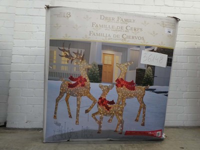 Lot Boxed outdoor 3 piece display gold glittered...