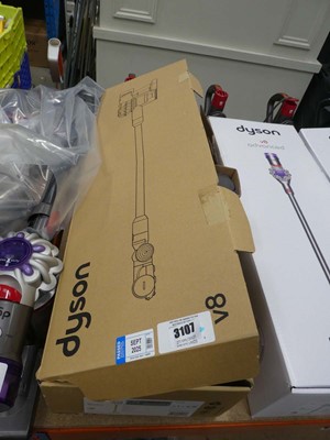 Lot 3107 - Hand held Dyson V8 with pole, head, various...