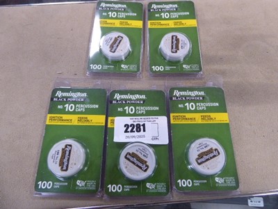 Lot 1059 - 5 Tins (100 each) of Remington No.10 black...