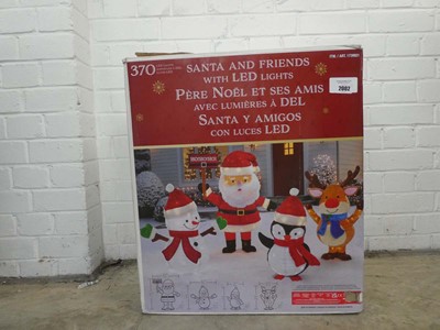 Lot Boxed outdoor 4 piece light up Santa & friends...