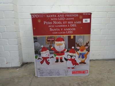 Lot Boxed outdoor 4 piece light up Santa & friends...