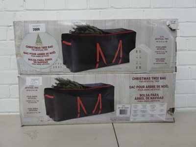 Lot x2 boxed Christmas tree bags with 9ft capacity
