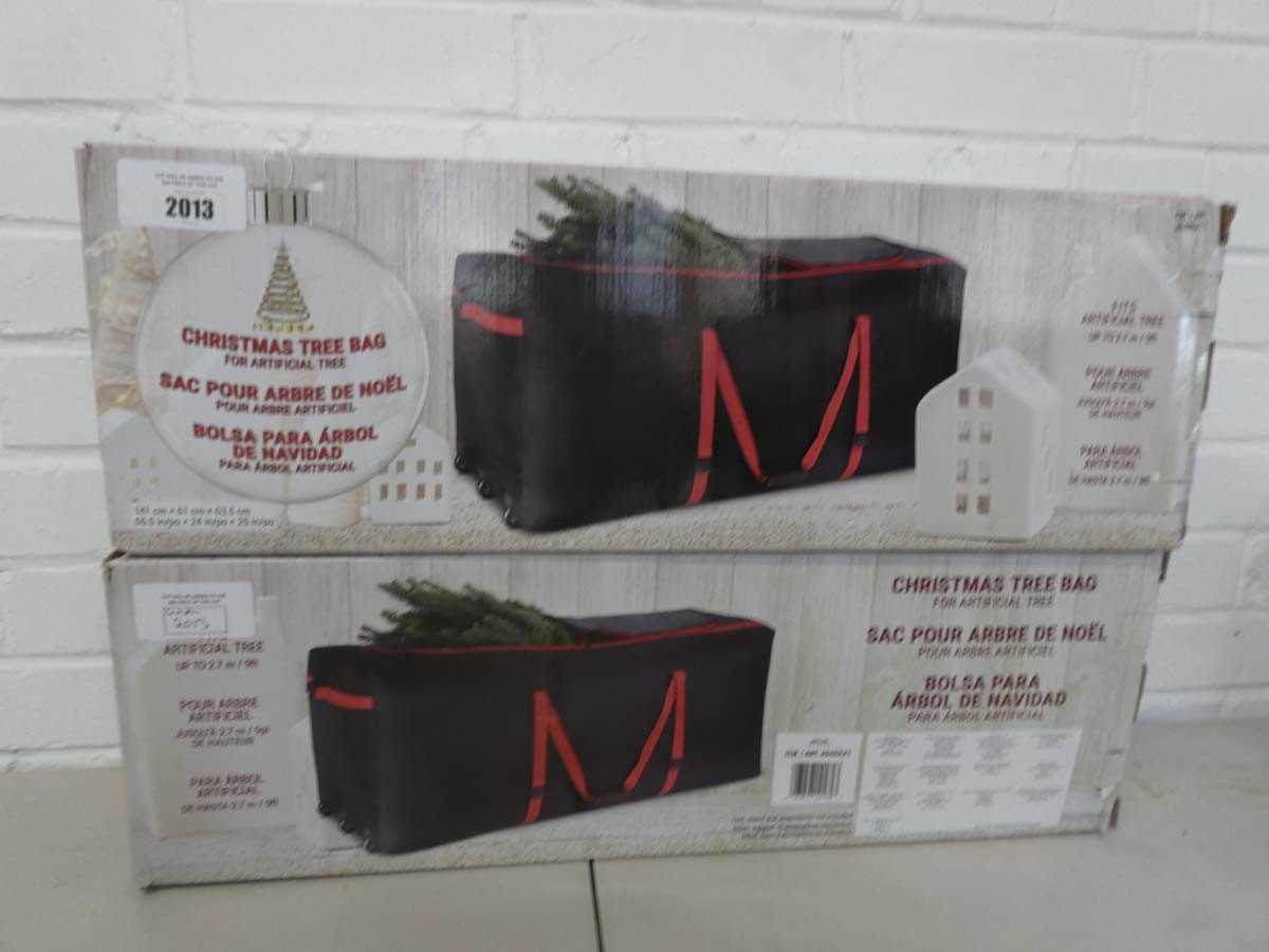 Lot x2 boxed Christmas tree bags with 9ft capacity
