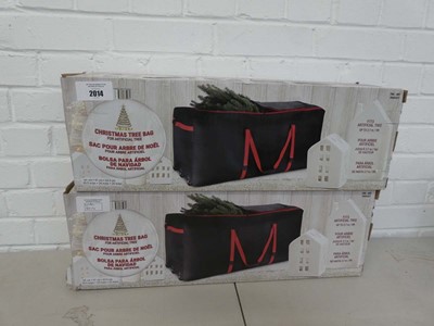Lot x2 boxed Christmas tree bags with 9ft capacity