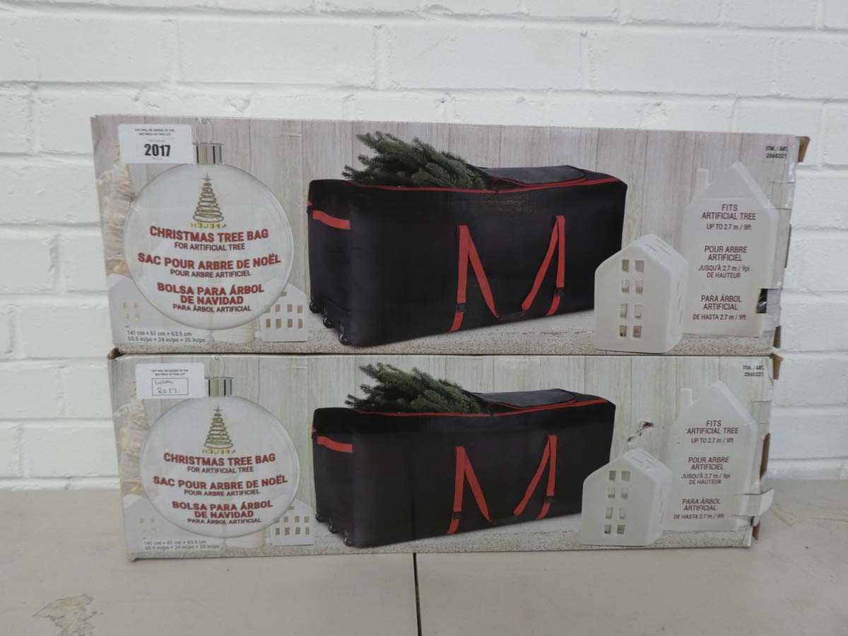 Lot x2 boxed Christmas tree bags with 9ft capacity