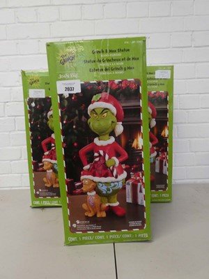 Lot x3 boxed Grinch & Max hand painted Christmas...