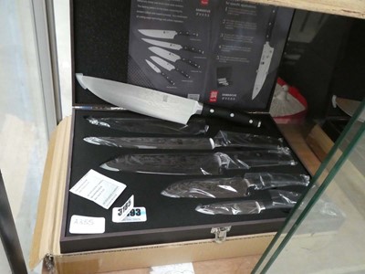 Lot 3185 - 5 piece steel blade knife set