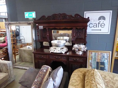Lot 5390 - Edwardian mirror back sideboard