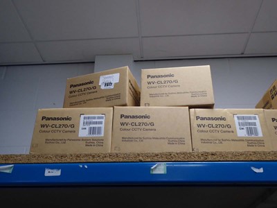 Lot 2377 - Five Panasonic WVCL27/G CCTV cameras boxed