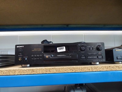 Lot 2397 - Sony minidisk deck, with remote control, model...