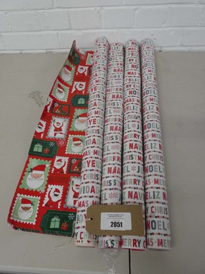 Lot x4 rolls of double sided Christmas themed gift...