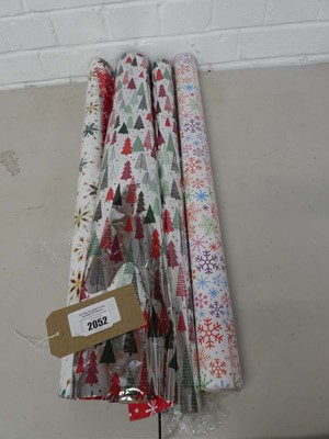 Lot x4 rolls of double sided Christmas themed gift...