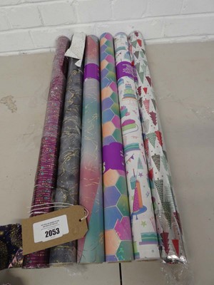 Lot x6 mixed themed rolls of gift wrap
