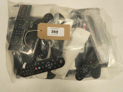 Lot 2412 - Quantity of various loose remote controls