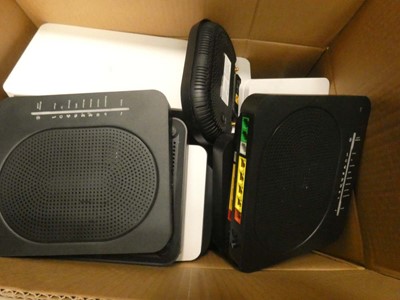 Lot 2417 - Box containing various loose routers / hubs