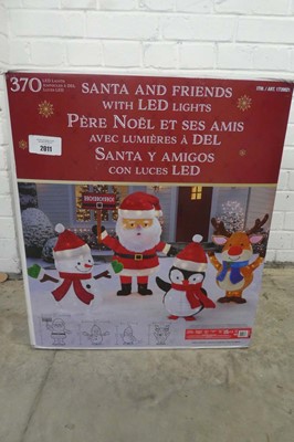 Lot Boxed Santa & Friends display with LED lights
