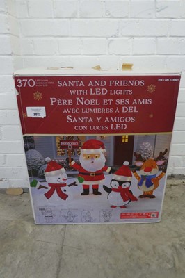 Lot Boxed Santa & Friends display with LED lights