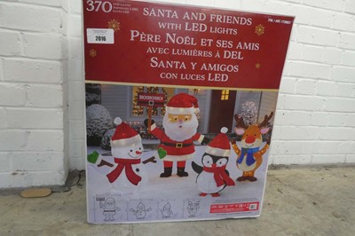 Lot Boxed Santa & Friends display with LED lights