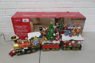 Lot Boxed Disney holiday train with lights and...