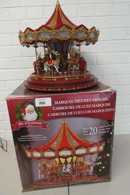 Lot Mr. Christmas marquee deluxe carousels...