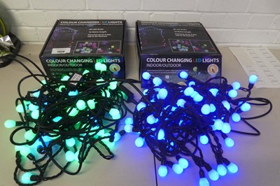 Lot 2 boxes of outdoor LED colour changing...