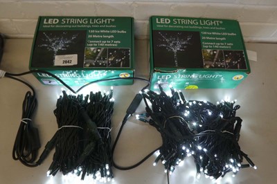 Lot 2 boxed sets of LED outdoor ice white...