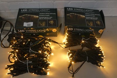 Lot 2 boxed sets of outdoor LED warm white...