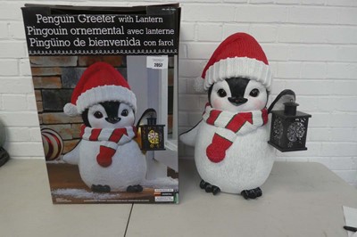 Lot Boxed free standing penguin greeter with...