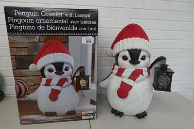 Lot Boxed free standing penguin greeter with...