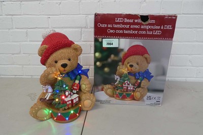 Lot Battery operated LED bear with drum ornament...