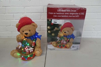 Lot Battery operated LED bear with drum ornament...