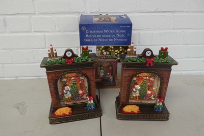 Lot 2 Christmas themed battery LED light up snow...