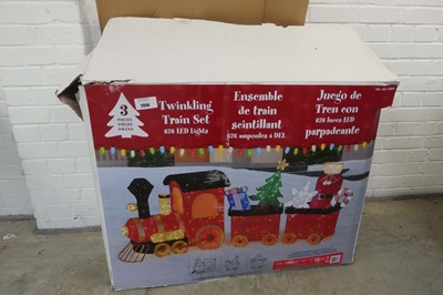 Lot Boxed 3 piece outdoor LED twinkling train set