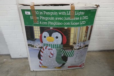 Lot Boxed 60" outdoor penguin with LED lights