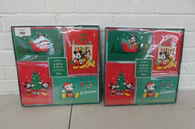 Lot Two 40 piece Disney themed Christmas cards by...