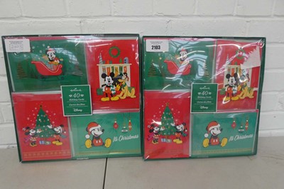 Lot Two 40 piece Disney themed Christmas cards by...